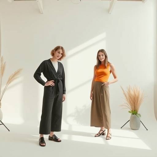 Image of a product video for a new line of sustainable clothing.