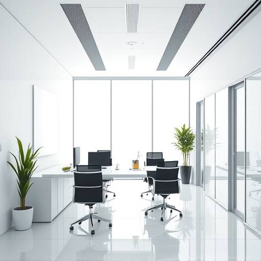 Still from a promotional video for InnovateTech, showing a sleek office environment.